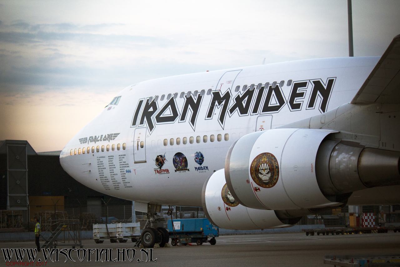 Iron Maiden Ed Force One, June 2016, Schiphol