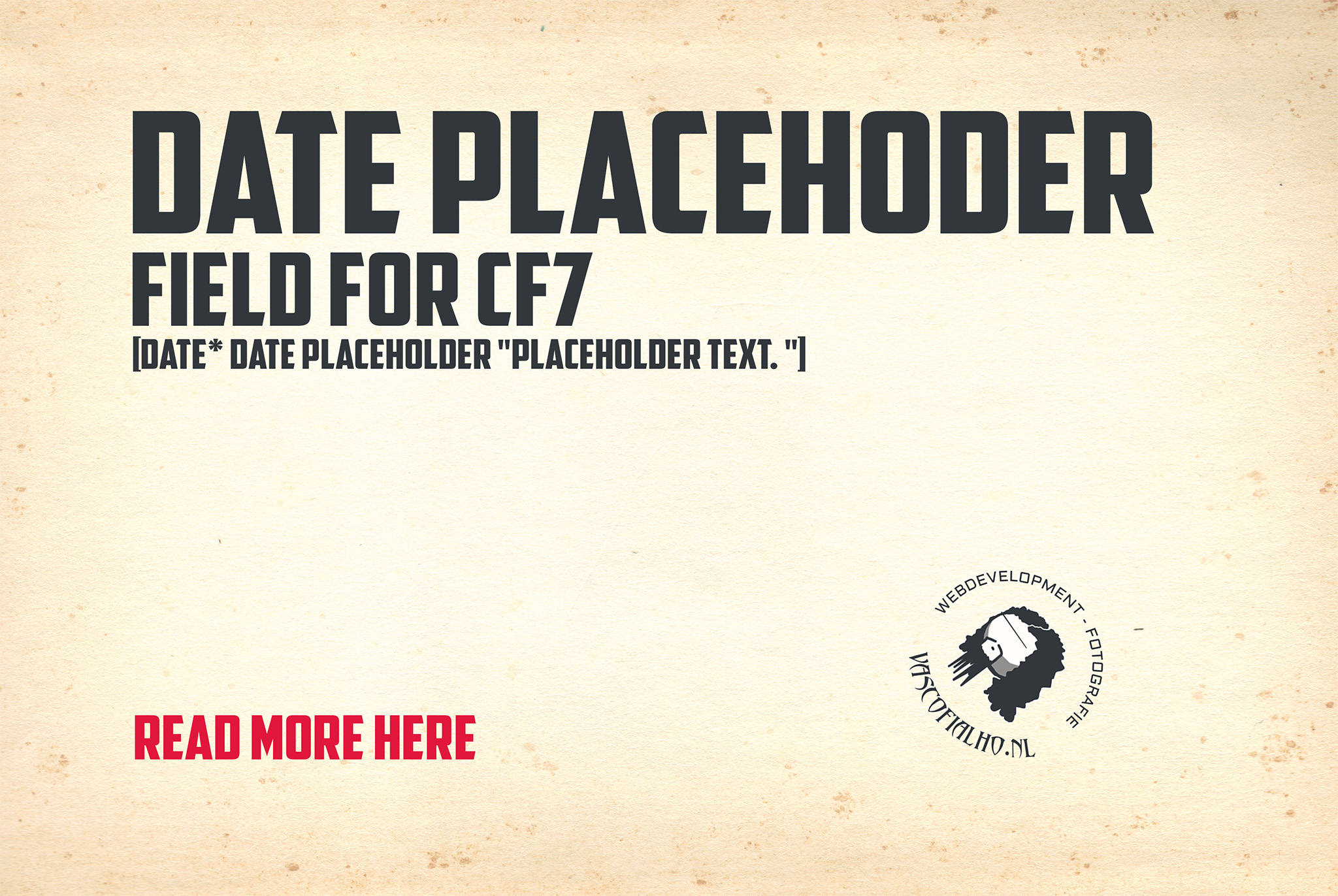 Date Placeholder field for contact form 7